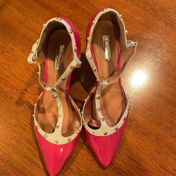 Halogen stud heels in blush (Valentino Rockstud) pink size 10.5 gold studs - Picture 2 of 10